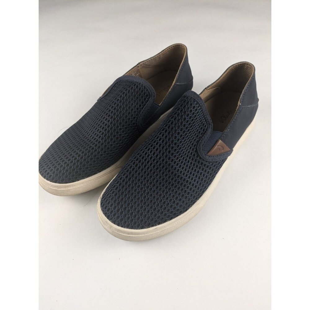 OluKai Pehuea Navy Blue Slip-On Shoes Women's Size 8.5